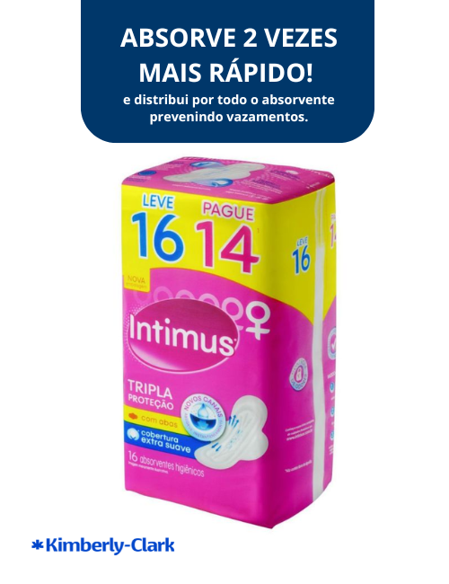 ABSORVENTE INTIMUS TRIP PROT SUAVE C/ABAS LV16 PG14